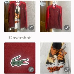 Lacoste zip-jacket szL🐊+NWT Kanji Clockwork🍊Orange long-sleeve tee szM
